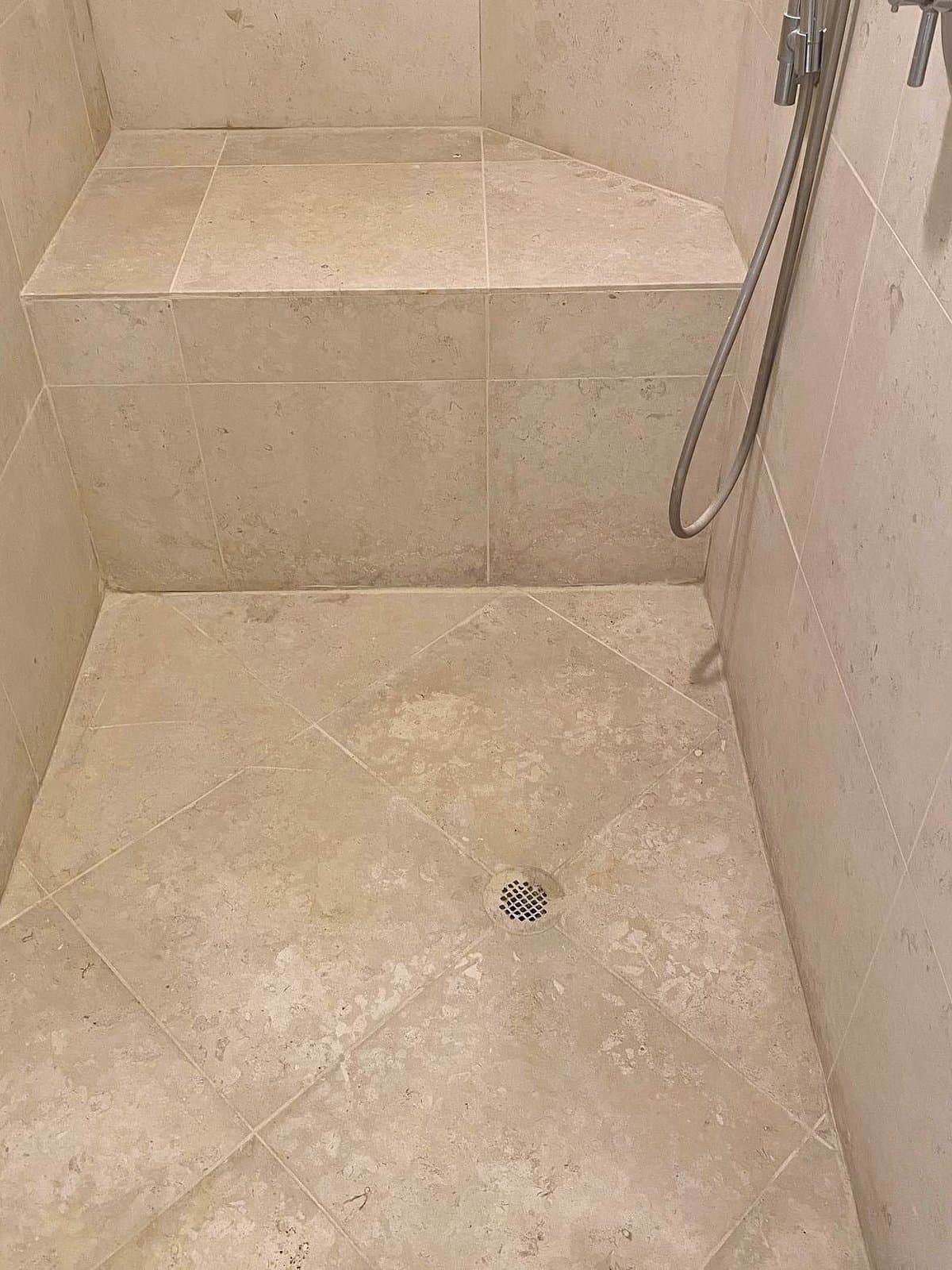The same shower after cleaning